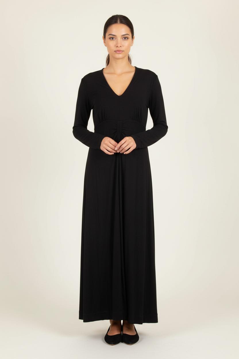Robe Longue Noire - Taille S/36 de la marque La Fée Maraboutée | PARAD81503 - Vendu par Paradigme - Image 1
