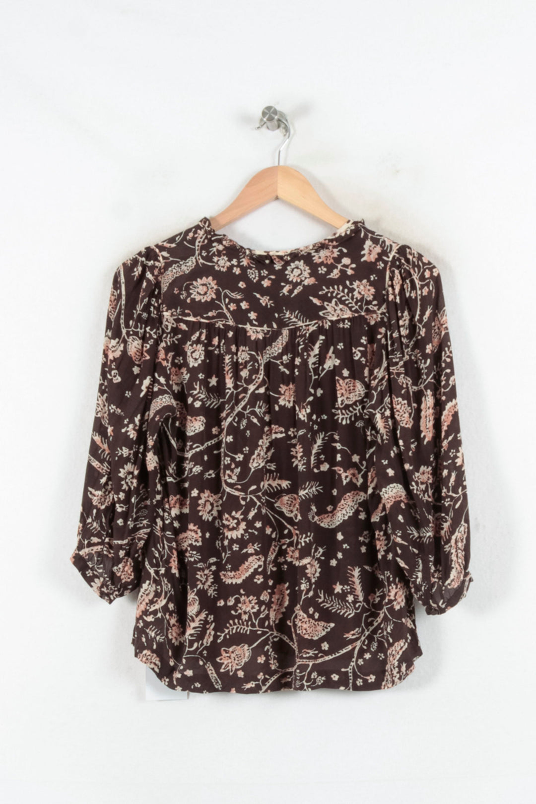 Blouse Marron et Beige - Taille M/38 de la marque ba&sh | PARAD81548 - Vendu par Paradigme - Image 4