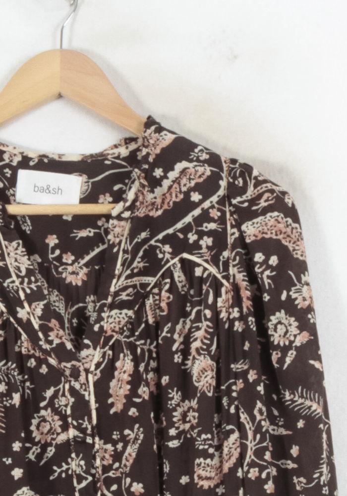 Blouse Marron et Beige - Taille M/38 de la marque ba&sh | PARAD81548 - Vendu par Paradigme - Image 3