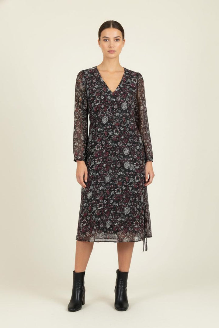 Robe Midi Noire et Rouge - Taille S/36 de la marque IKKS | PARAD81573 - Vendu par Paradigme - Image 1