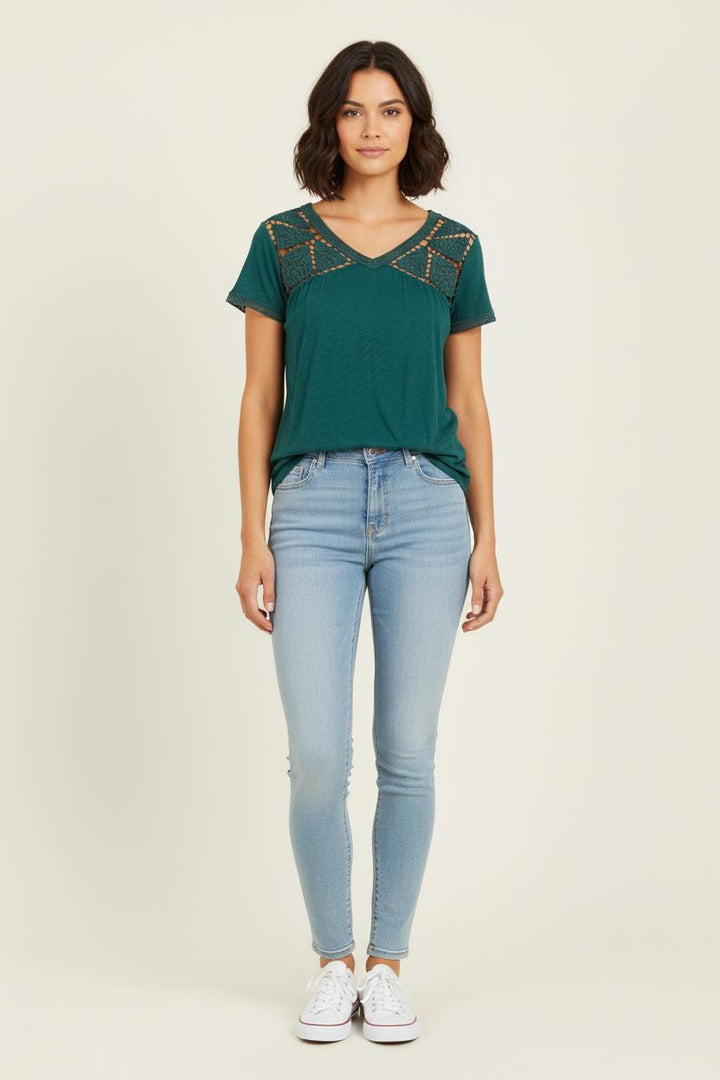 Tee-shirt Vert - Taille M/38 de la marque Comptoir des Cotonniers | PARAD81578 - Vendu par Paradigme - Image 1