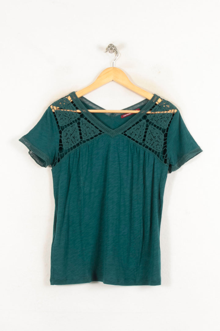 Tee-shirt Vert - Taille M/38 de la marque Comptoir des Cotonniers | PARAD81578 - Vendu par Paradigme - Image 2