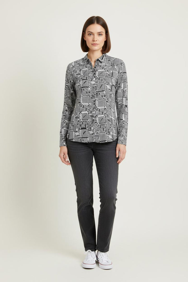 Chemise Noire et Blanche - Taille XS/34 de la marque IKKS | PARAD81601 - Vendu par Paradigme - Image 1