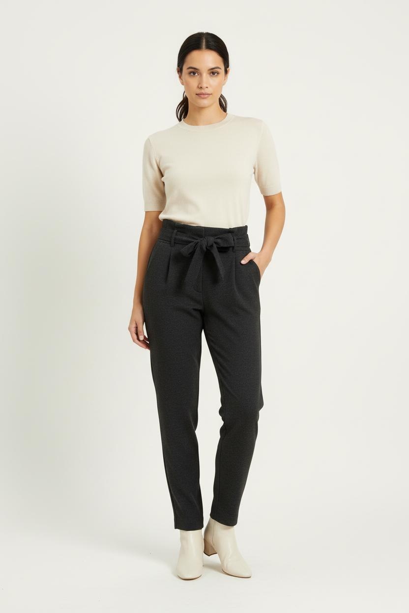 Pantalon Taille Haute Gris - Taille XS/34 de la marque IKKS | PARAD81602 - Vendu par Paradigme - Image 1