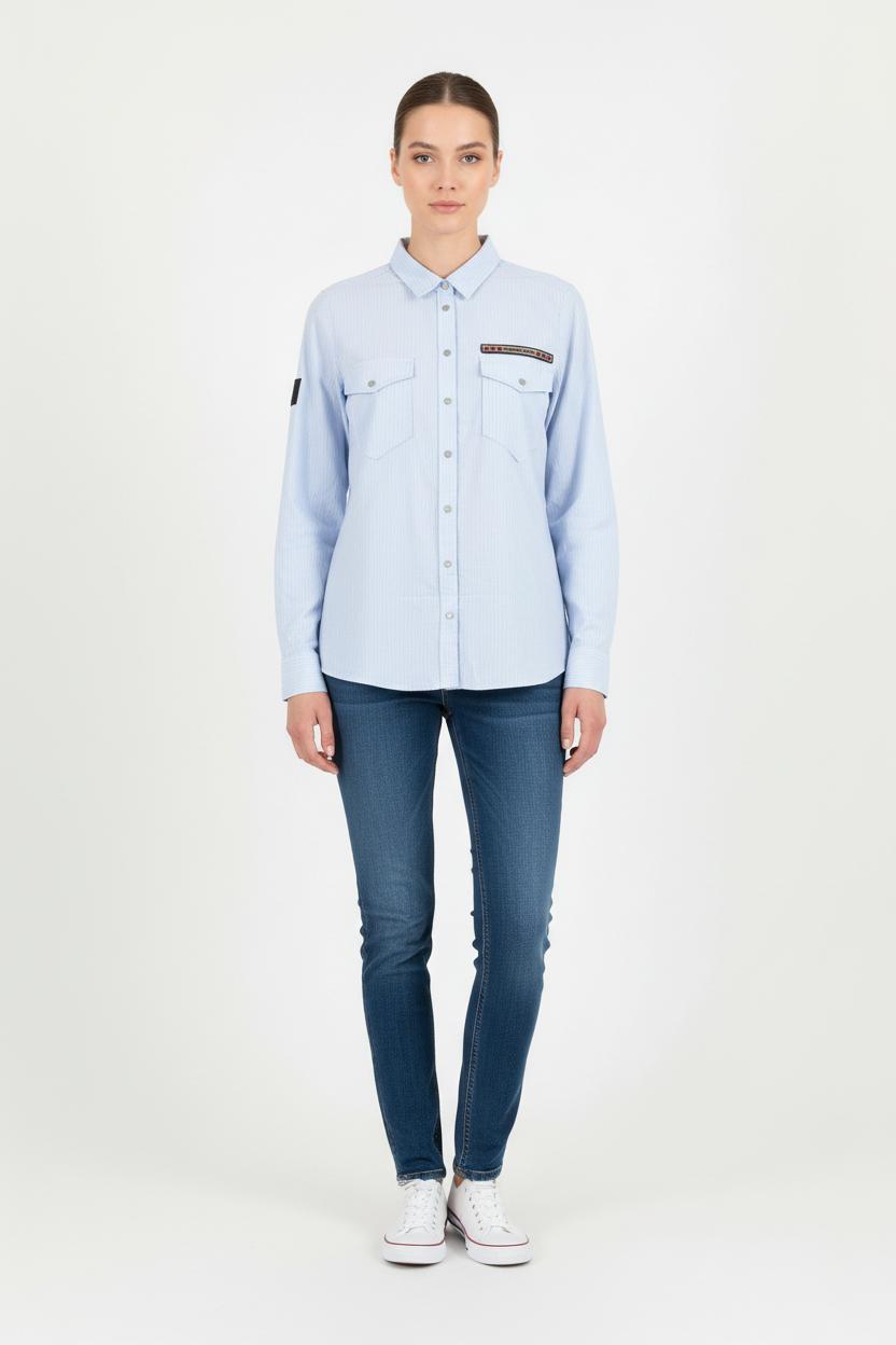 Chemise Bleu Clair - Taille L/40 de la marque IKKS | PARAD81709 - Vendu par Paradigme - Image 1