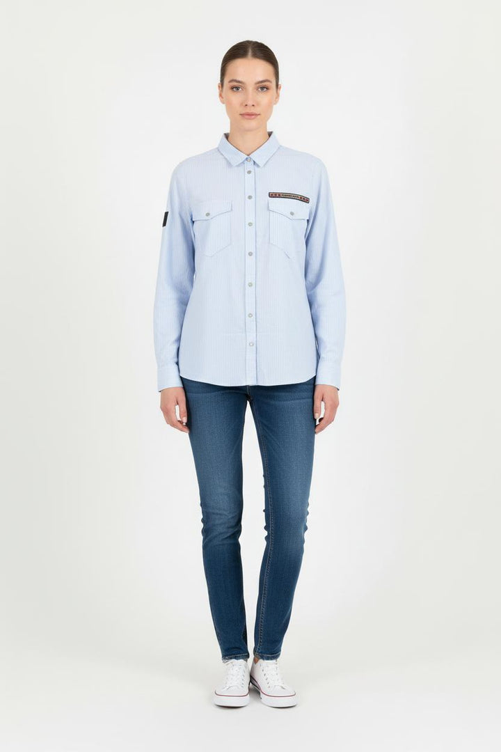 Chemise Bleu Clair - Taille L/40 de la marque IKKS | PARAD81709 - Vendu par Paradigme - Image 1