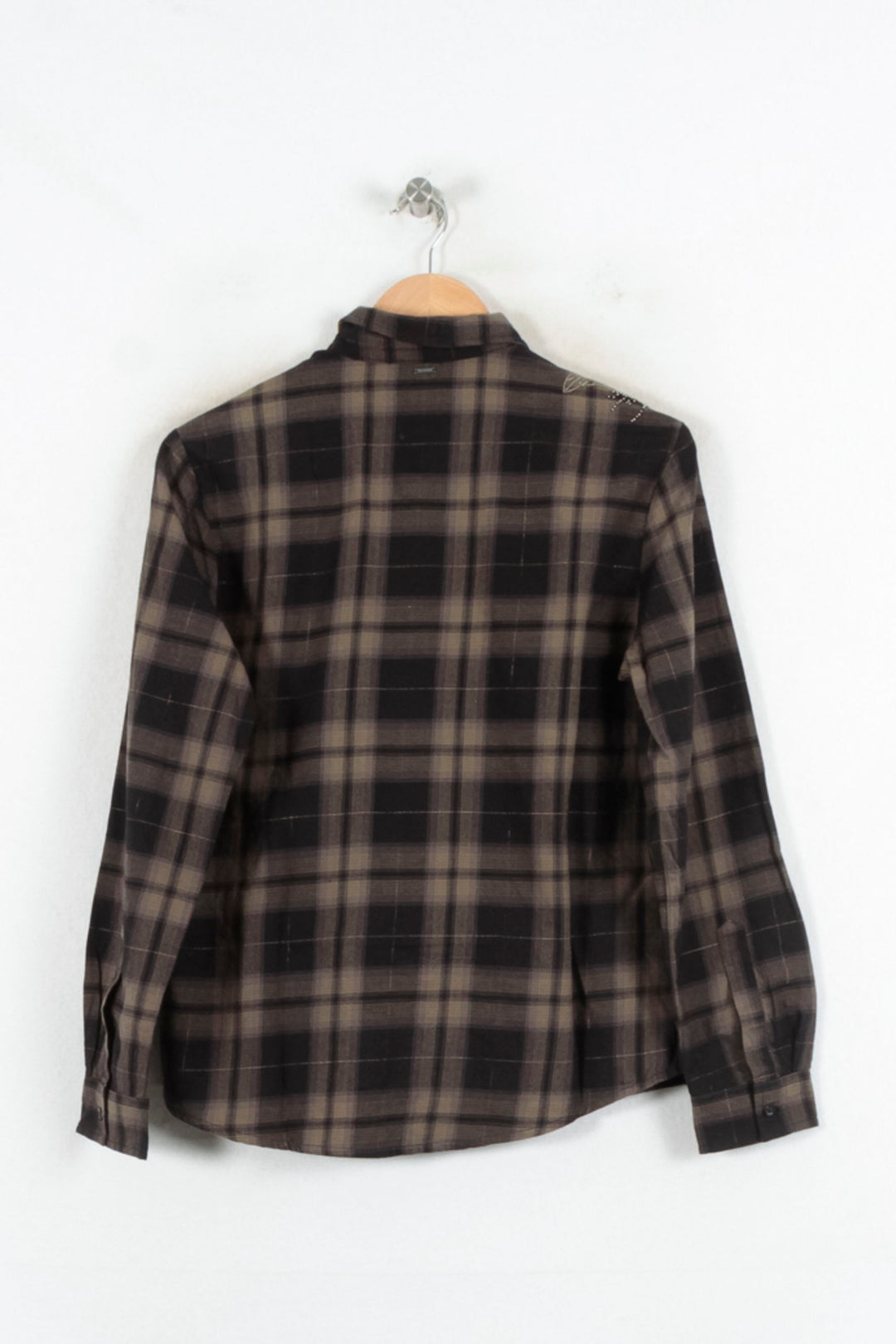 Chemise À Carreaux Marron et Noir - Taille L/40 de la marque IKKS | PARAD81712 - Vendu par Paradigme - Image 4