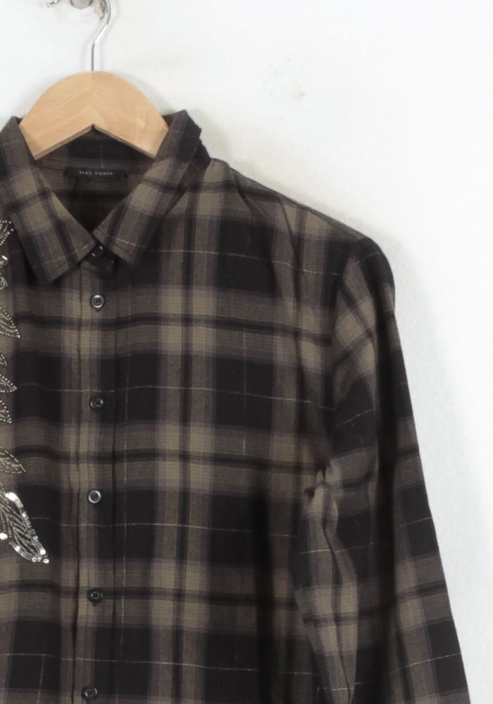 Chemise À Carreaux Marron et Noir - Taille L/40 de la marque IKKS | PARAD81712 - Vendu par Paradigme - Image 3