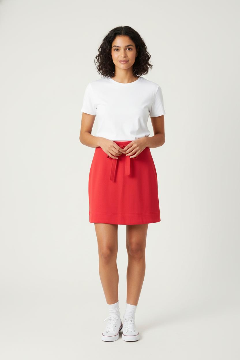 Jupe Courte Rouge - Taille M/38 de la marque Claudie Pierlot | PARAD81876 - Vendu par Paradigme - Image 1