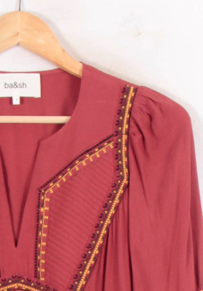 Robe Courte Rouge - Taille XS/34 de la marque ba&sh | PARAD81902 - Vendu par Paradigme - Image 3