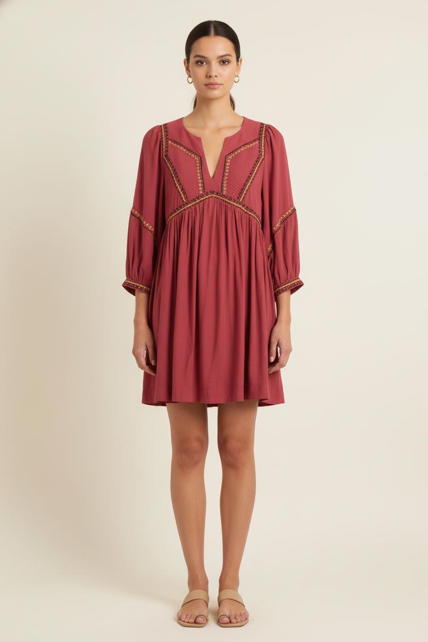 Robe Courte Rouge - Taille XS/34 de la marque ba&sh | PARAD81902 - Vendu par Paradigme - Image 1