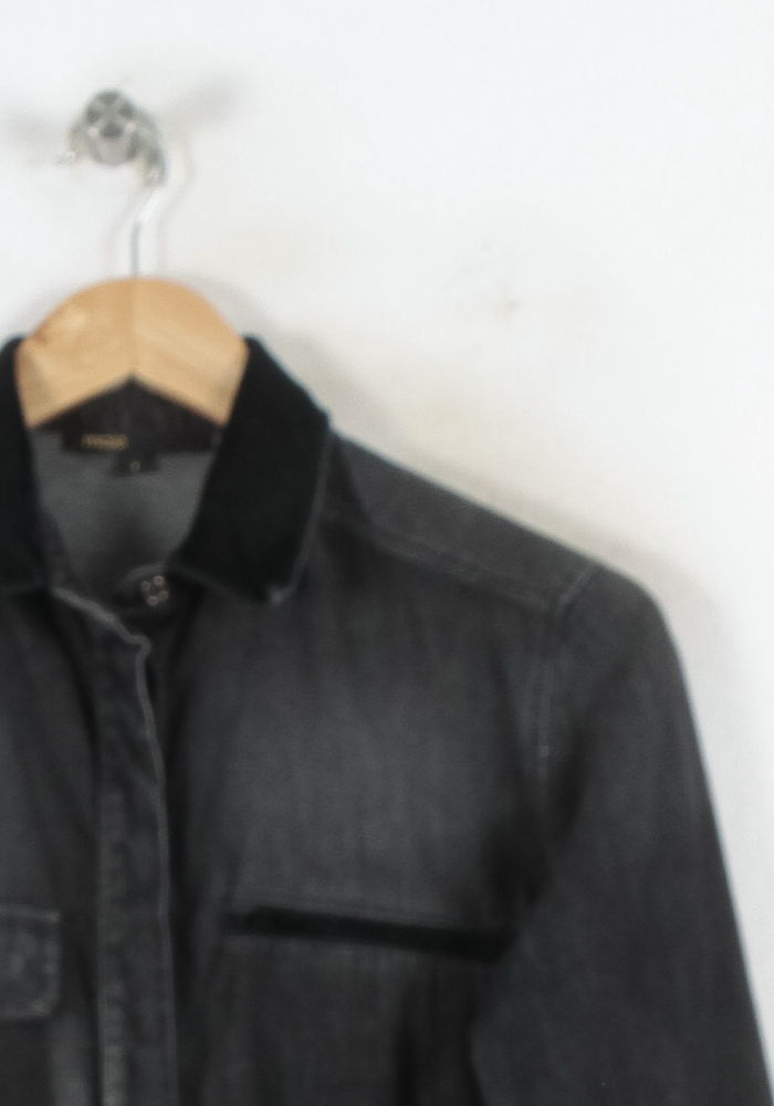 Chemise en Jean Noire - Taille S/36 de la marque Maje | PARAD82209 - Vendu par Paradigme - Image 3