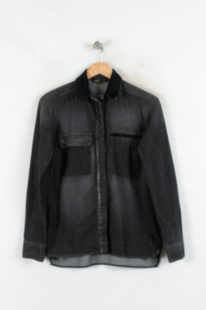 Chemise en Jean Noire - Taille S/36 de la marque Maje | PARAD82209 - Vendu par Paradigme - Image 2