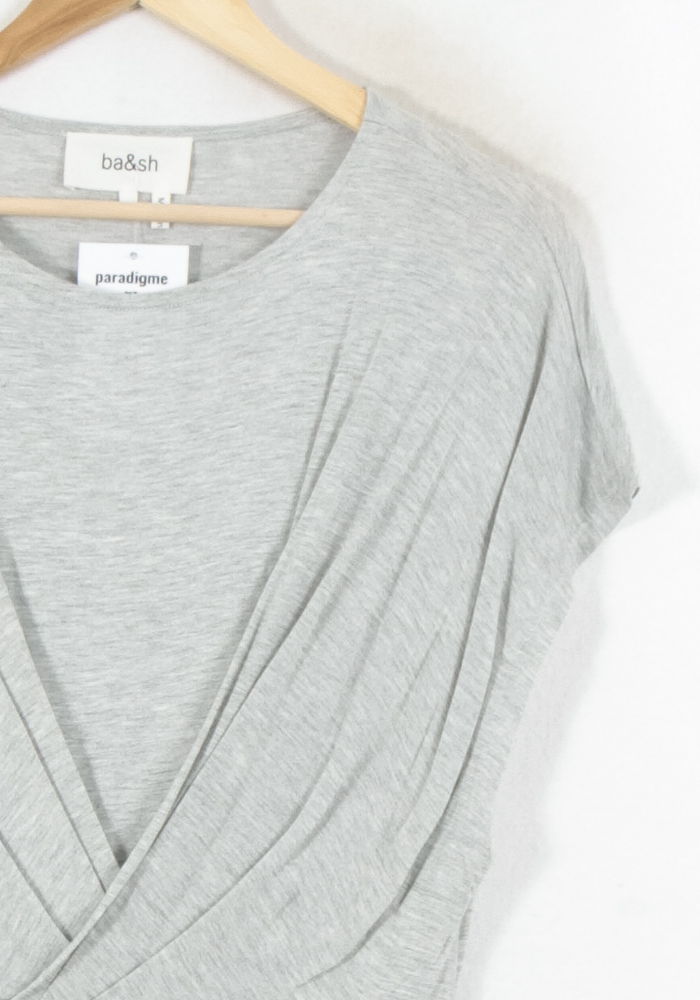 Robe Drapée Grise - Taille M/38 de la marque ba&sh | PARAD82373 - Vendu par Paradigme - Image 3