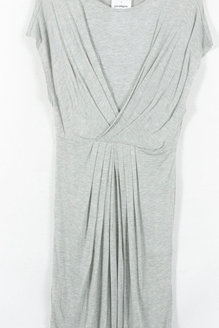 Robe Drapée Grise - Taille M/38 de la marque ba&sh | PARAD82373 - Vendu par Paradigme - Image 2