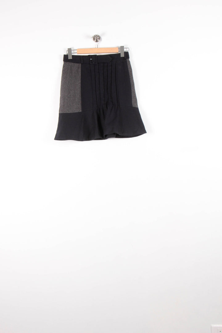 Jupe Courte Noire et Grise - Taille S/36 de la marque Claudie Pierlot | PARAD83467 - Vendu par Paradigme - Image 2