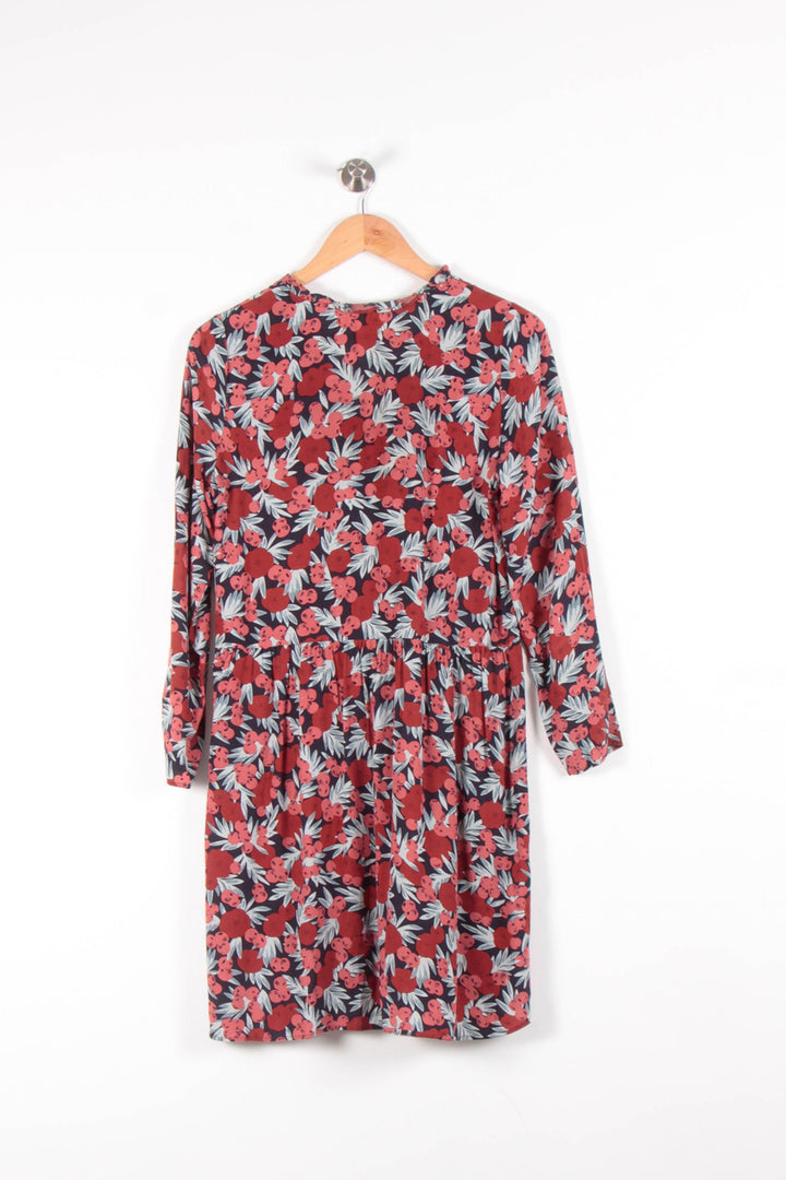 Robe Fleurie Bordeaux et Bleu - Taille S/36 de la marque Des petits hauts | PARAD83594 - Vendu par Paradigme - Image 4