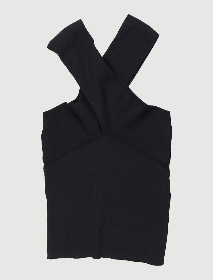 Top Sans Manches En Maille Côtelée - Taille L/40