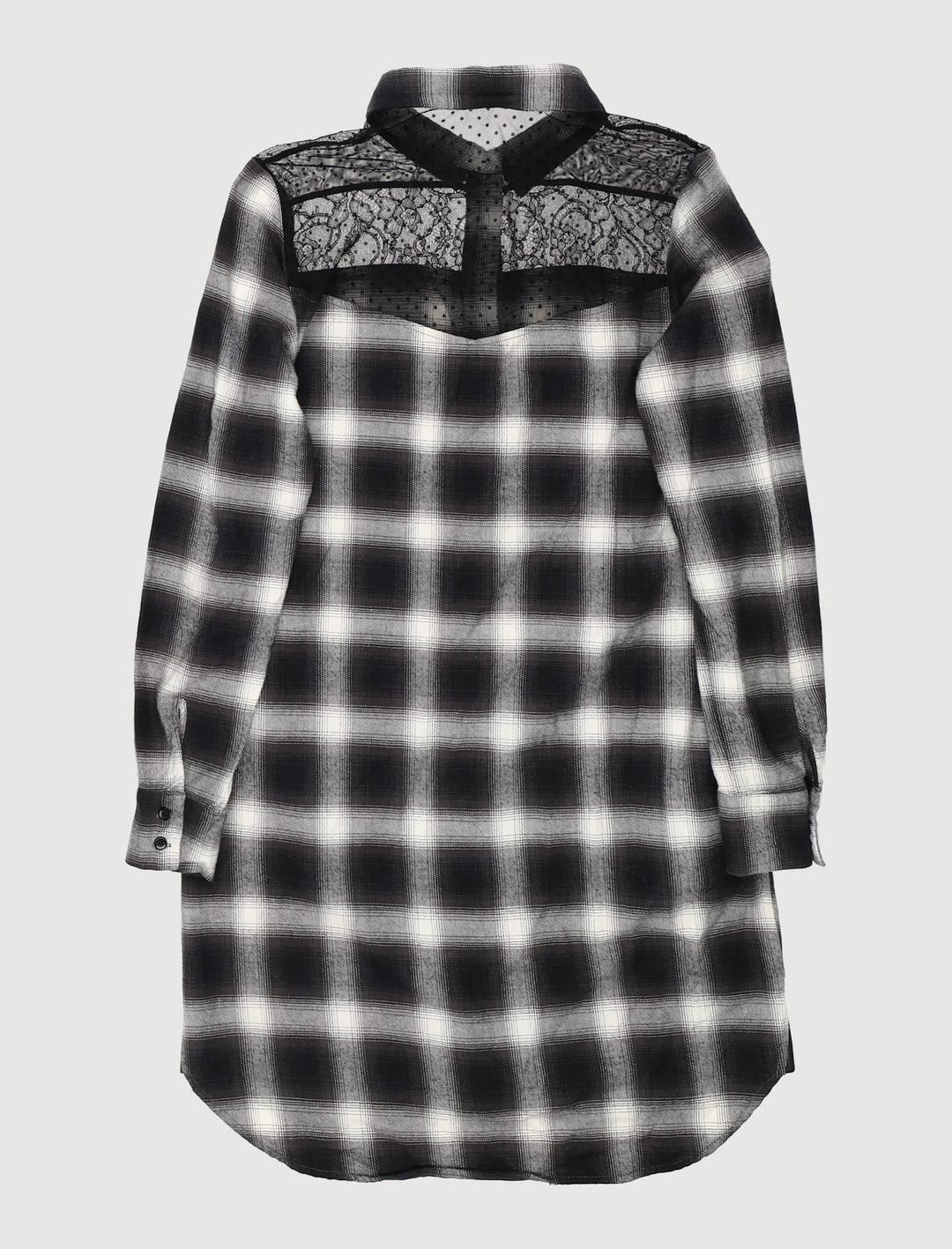 Robe Chemise Avec Détails En Dentelle - Taille M/38