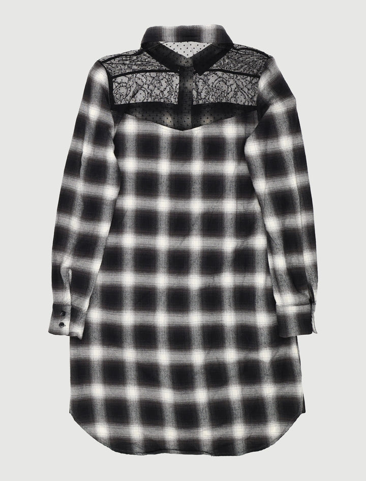 Robe Chemise Avec Détails En Dentelle - Taille M/38