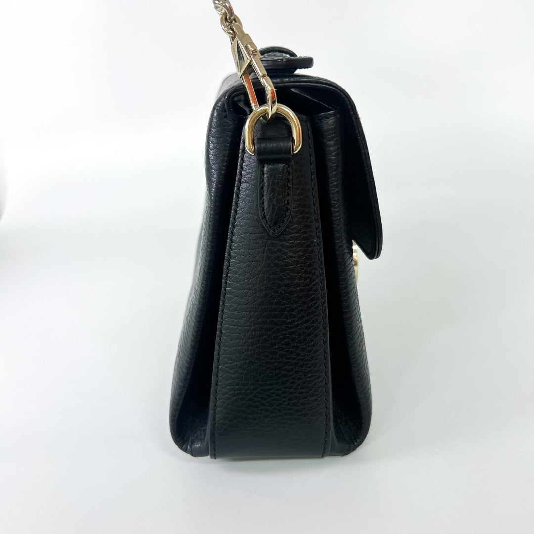 Gucci Interlocking Top Handle Bag Leather