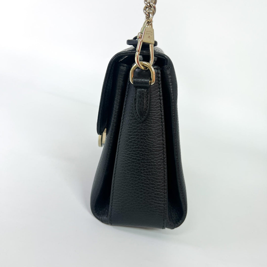 Gucci Interlocking Top Handle Bag Leather
