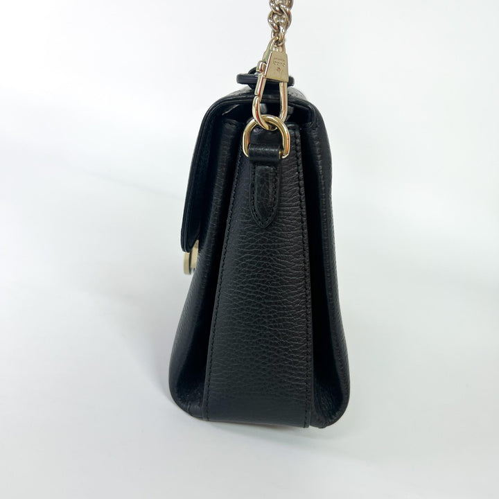 Gucci Interlocking Top Handle Bag Leather