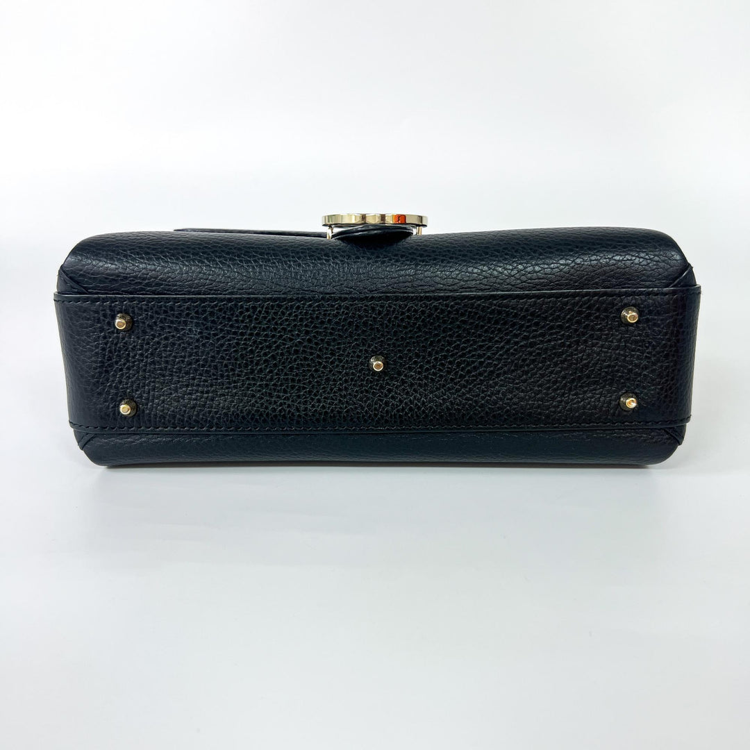 Gucci Interlocking Top Handle Bag Leather