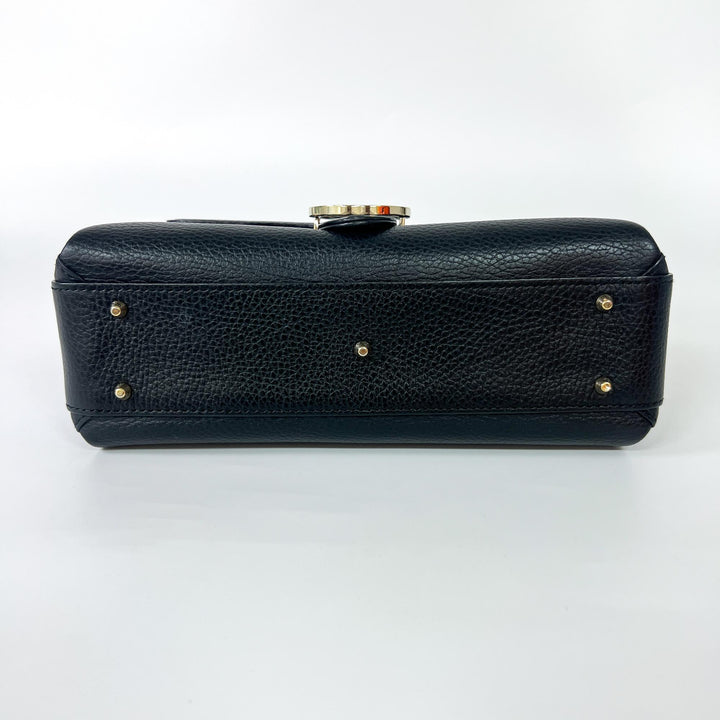 Gucci Interlocking Top Handle Bag Leather