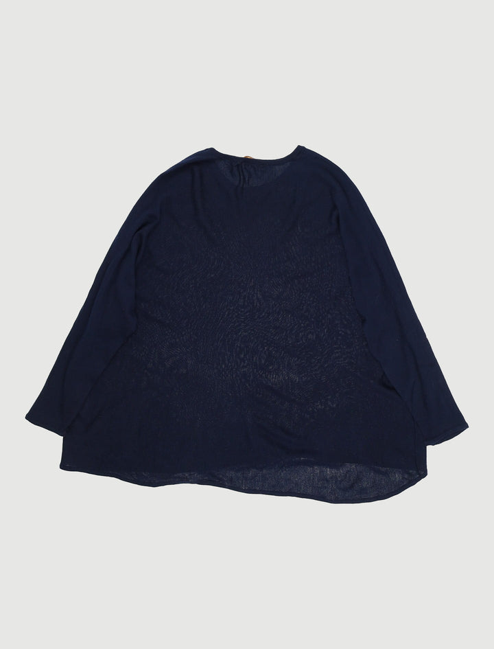 Pull Oversize En Laine Marin - Taille T.U.