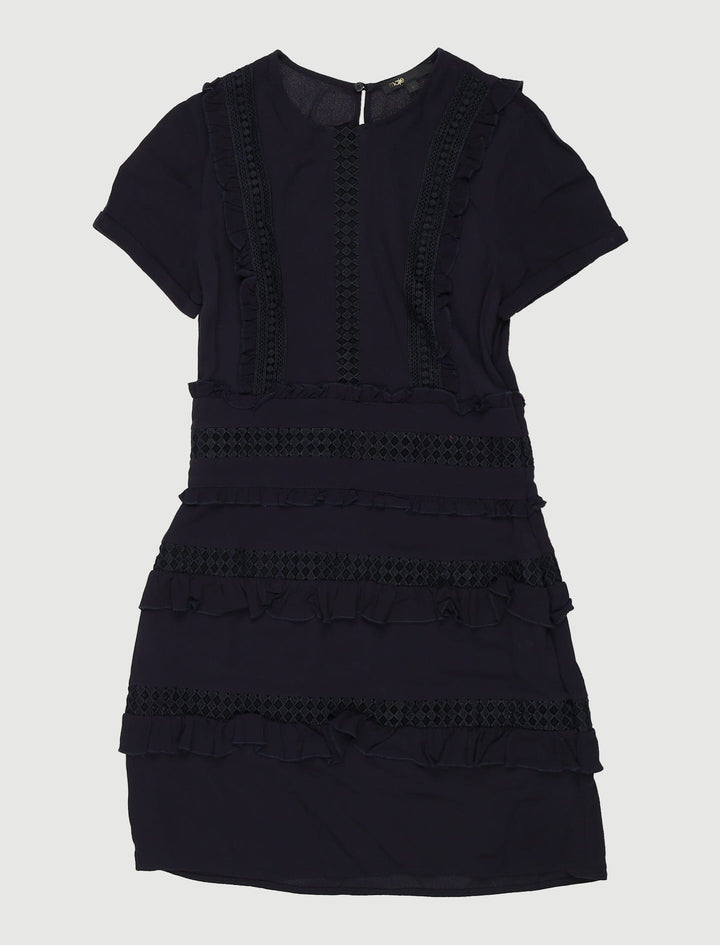 Robe Courte Avec Détails Volantés - Taille S/36
