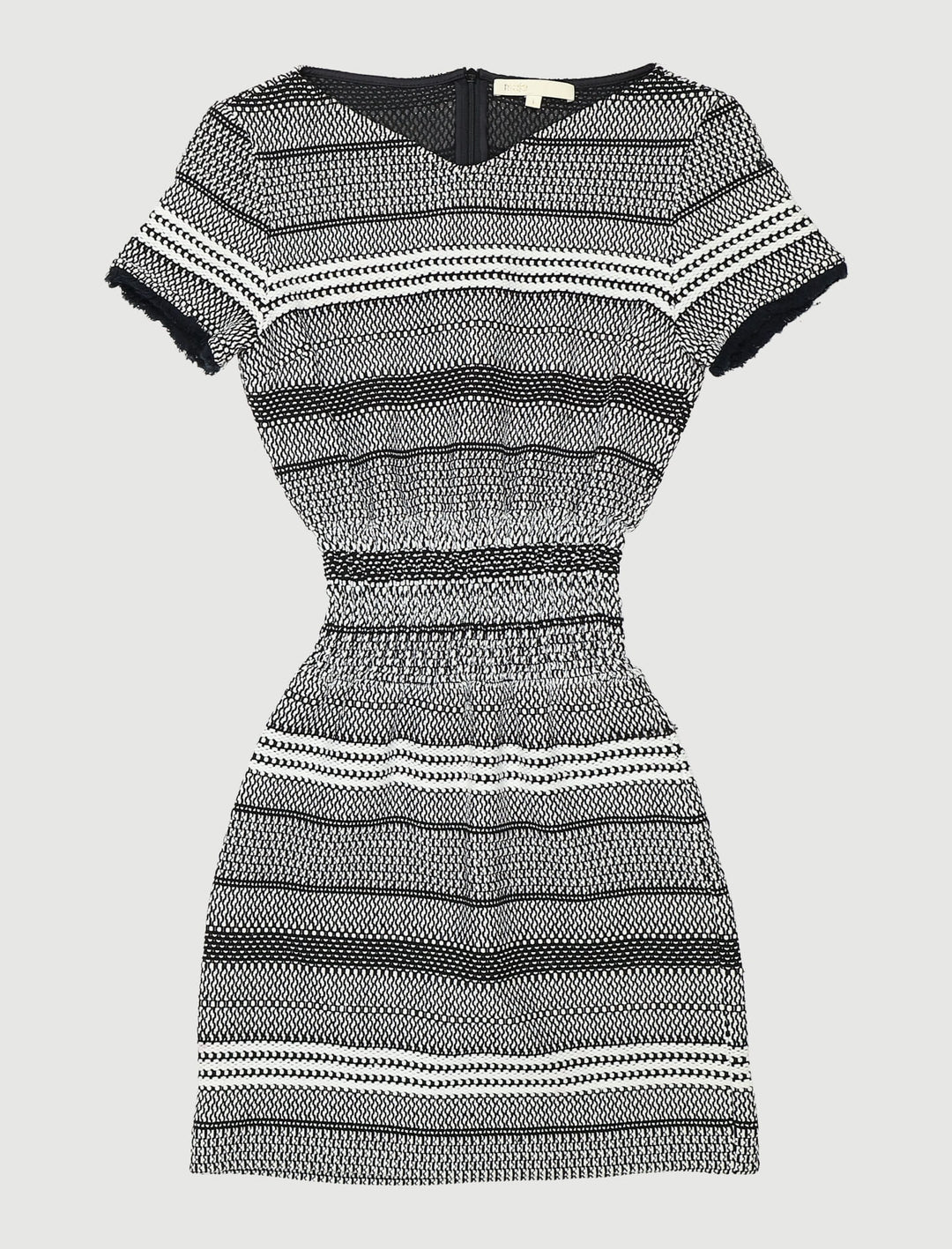 Robe En Maille Bicolore À Smocks - Taille S/36