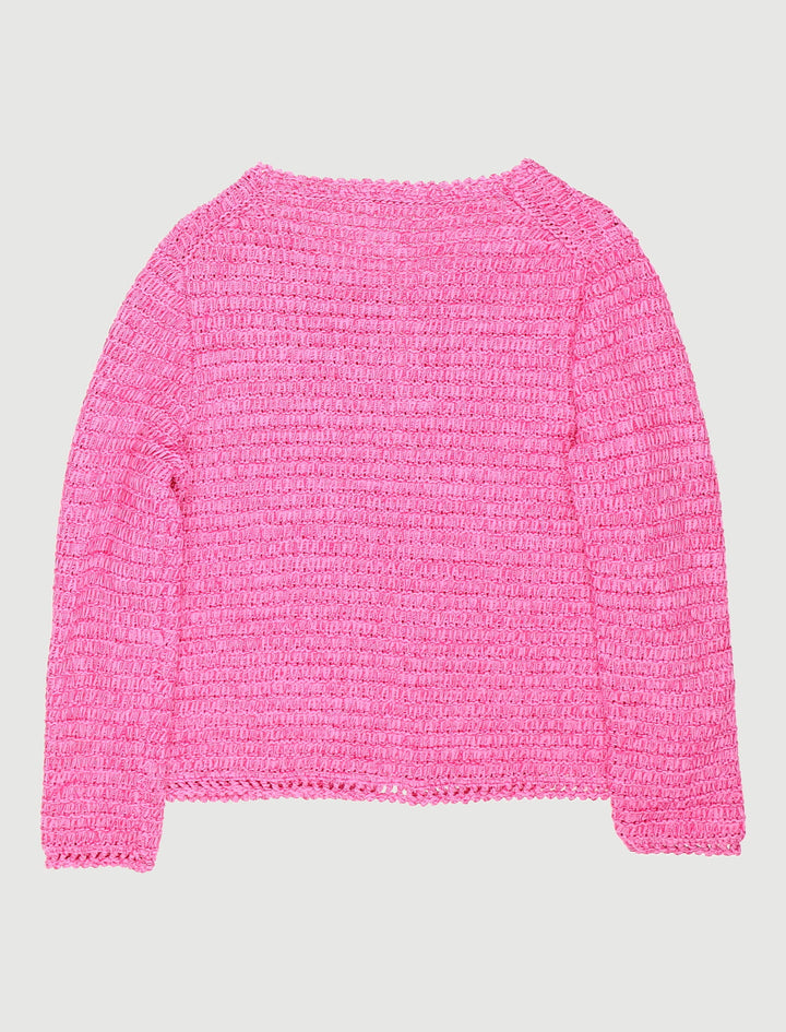Cardigan Court En Maille Ruban - Taille L/40