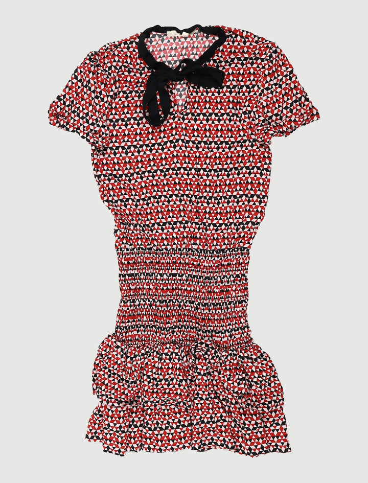Robe Imprimée À Volants - Taille S/36