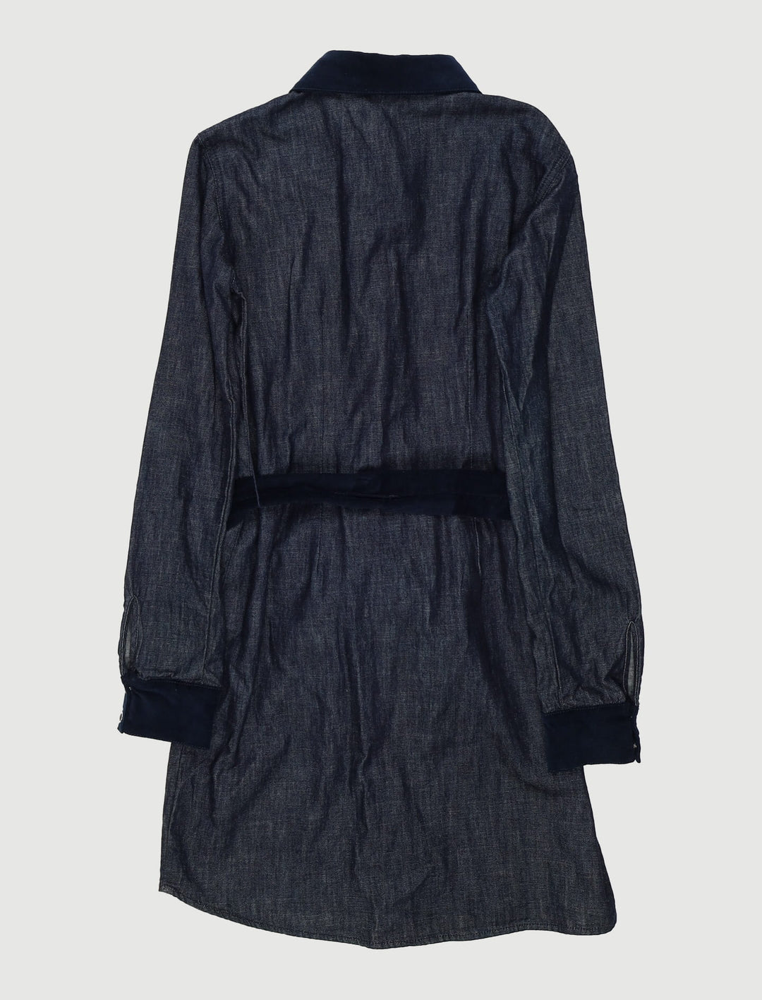 Robe En Denim Avec Détails En Velours - Taille M/38