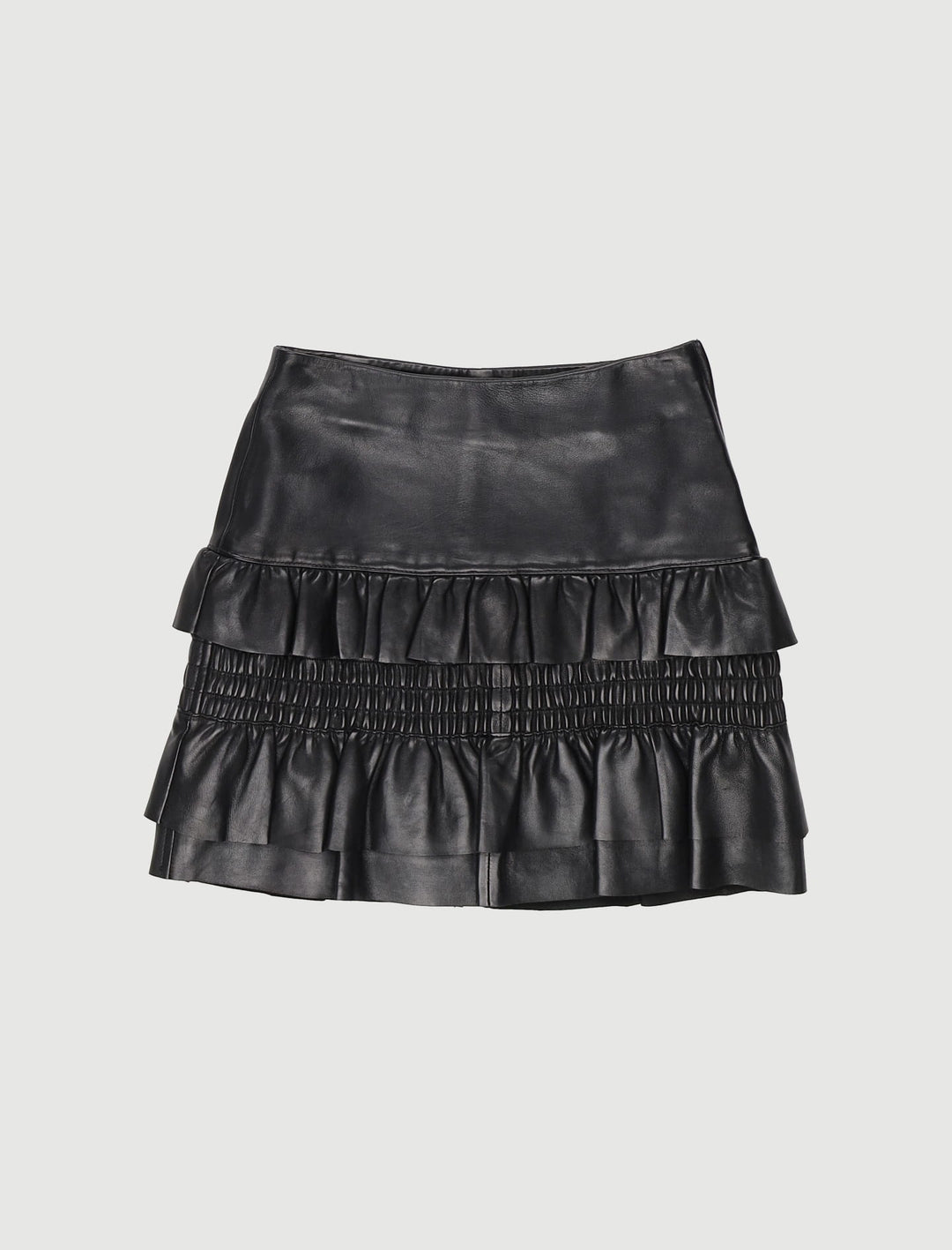 Jupe En Cuir À Volants - Taille XS/34