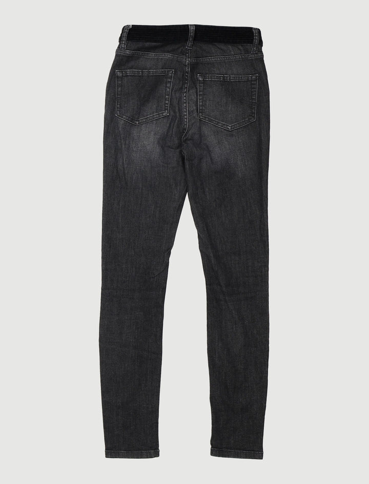 Jean Slim Avec Ceinture En Velours - Taille XS/34