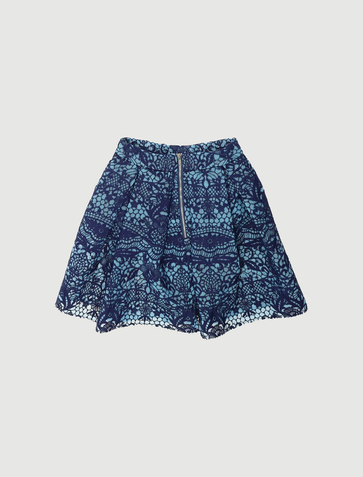 Jupe Courte En Guipure De Dentelle - Taille S/36