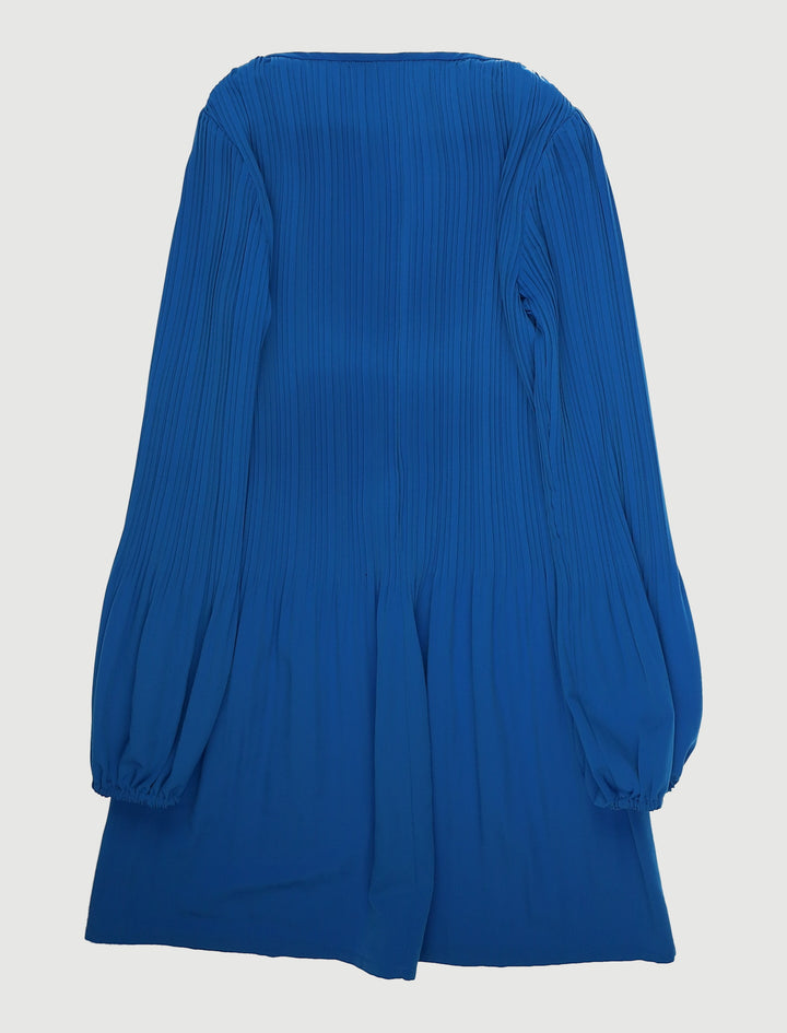 Robe Blouse Plissee Bleu - Taille S/36