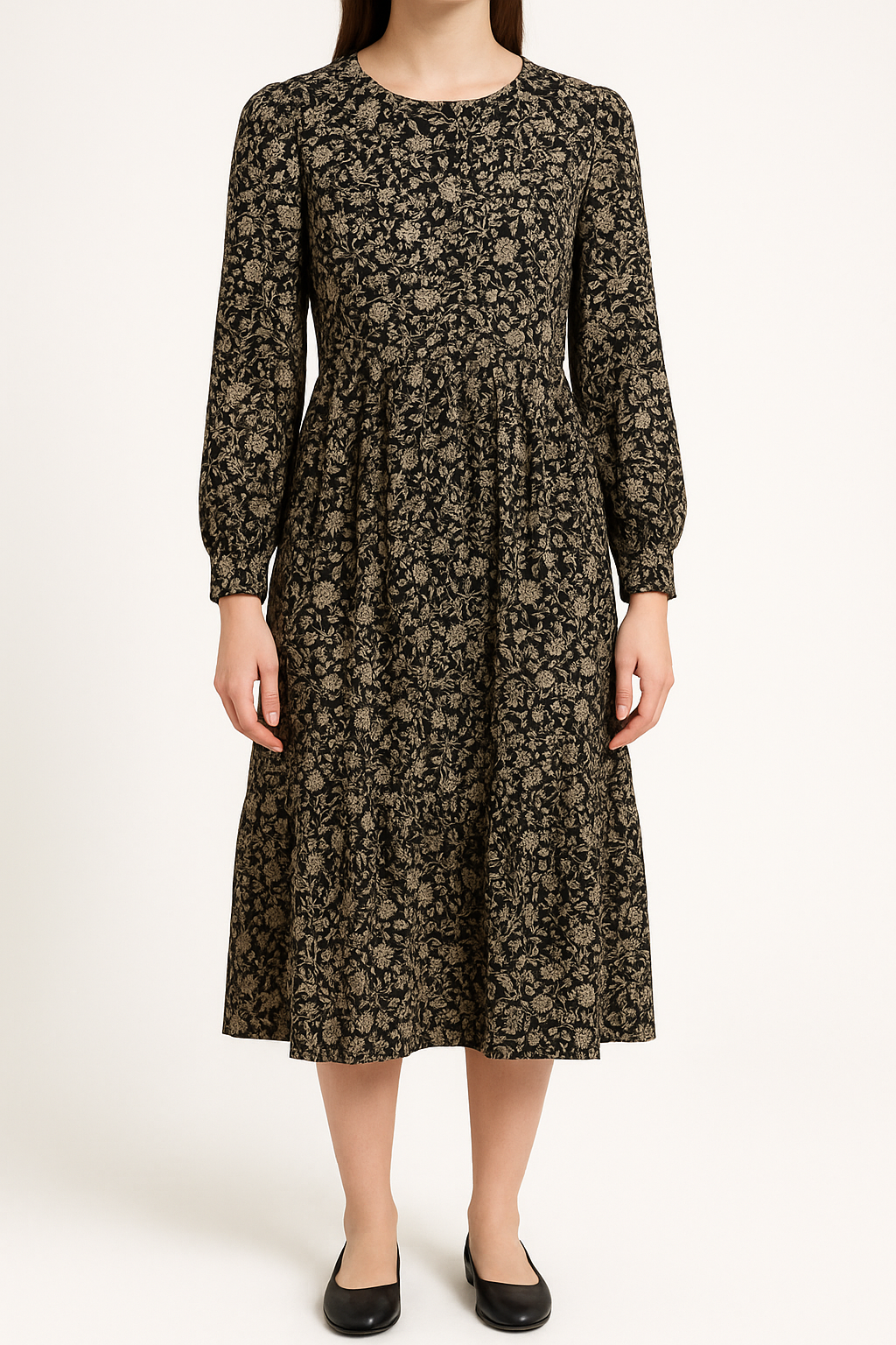 Robe noire à motifs - Taille XS/34