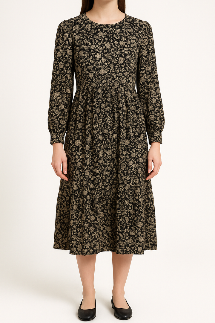 Robe noire à motifs - Taille XS/34
