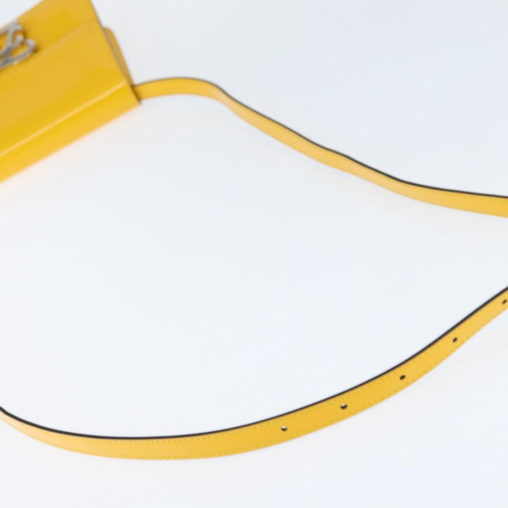 Fendi Curligraphy Shoulder Enamel Yellow Silver