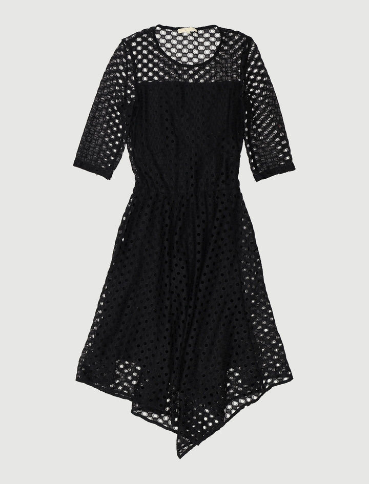 Robe Longue Asymétrique En Dentelle - Taille S/36