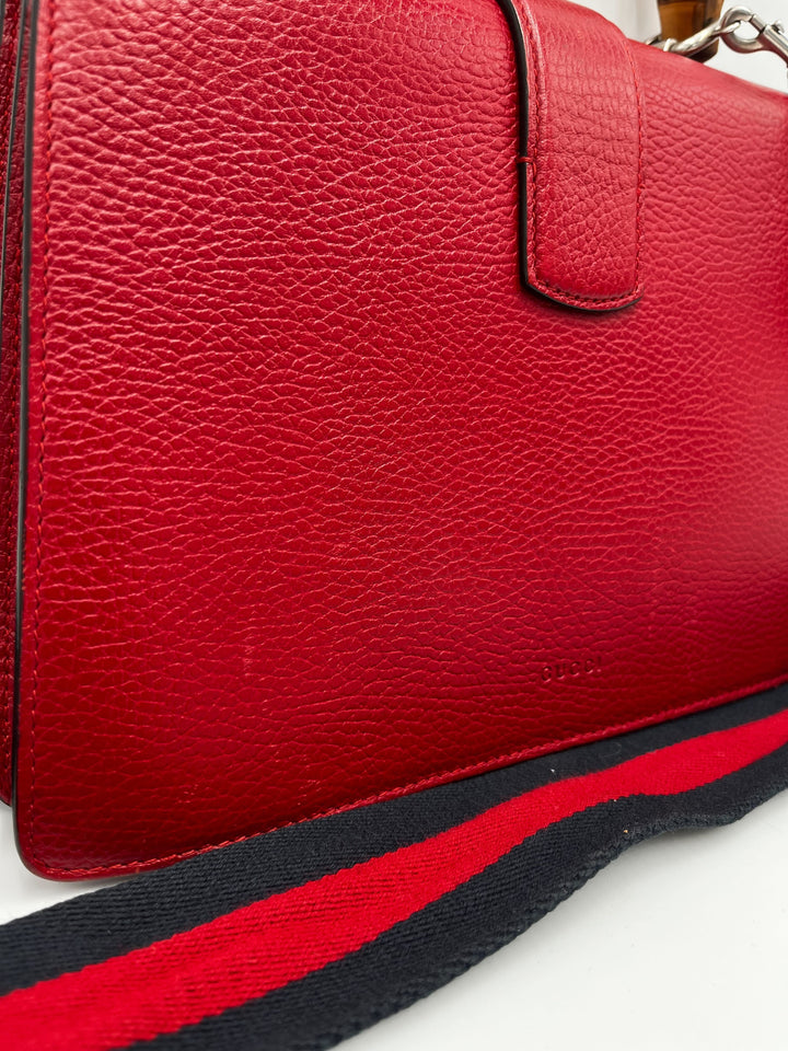 Gucci Dionysus Bamboo Top Handle Bag Leather