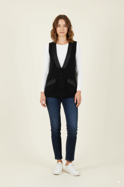 Gilet Noir - Taille S/36 de la marque Paul & Joe | GLD0002 - Vendu par Paradigme - Image 1