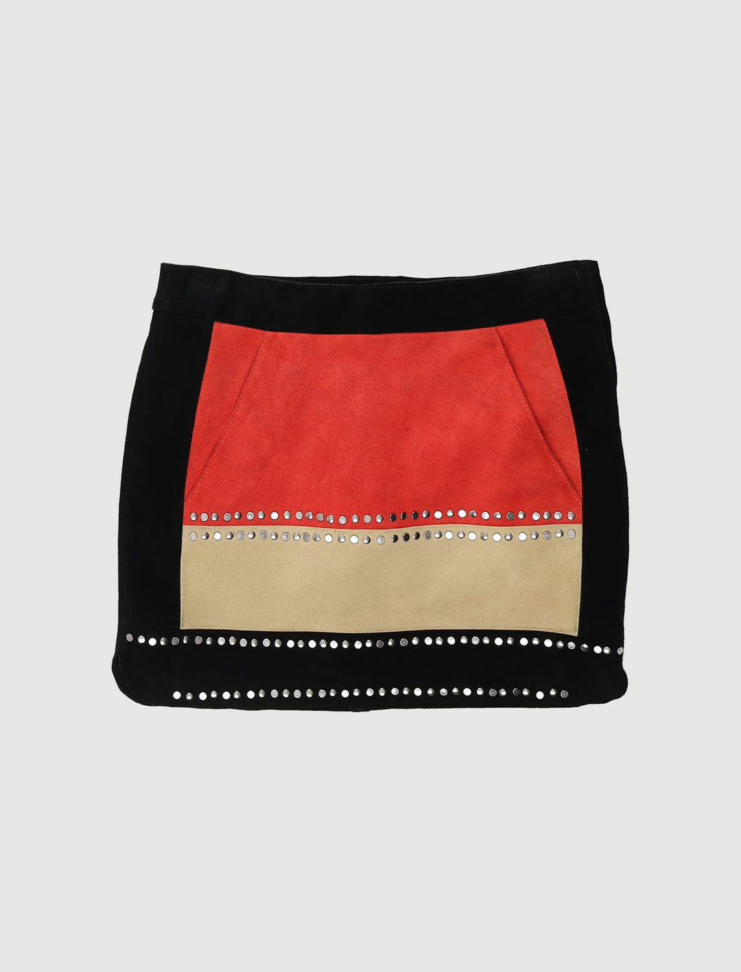 Jupe Courte En Chèvre Velours - Taille S/36