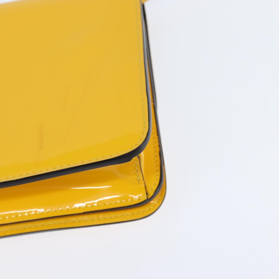 Fendi Curligraphy Shoulder Enamel Yellow Silver