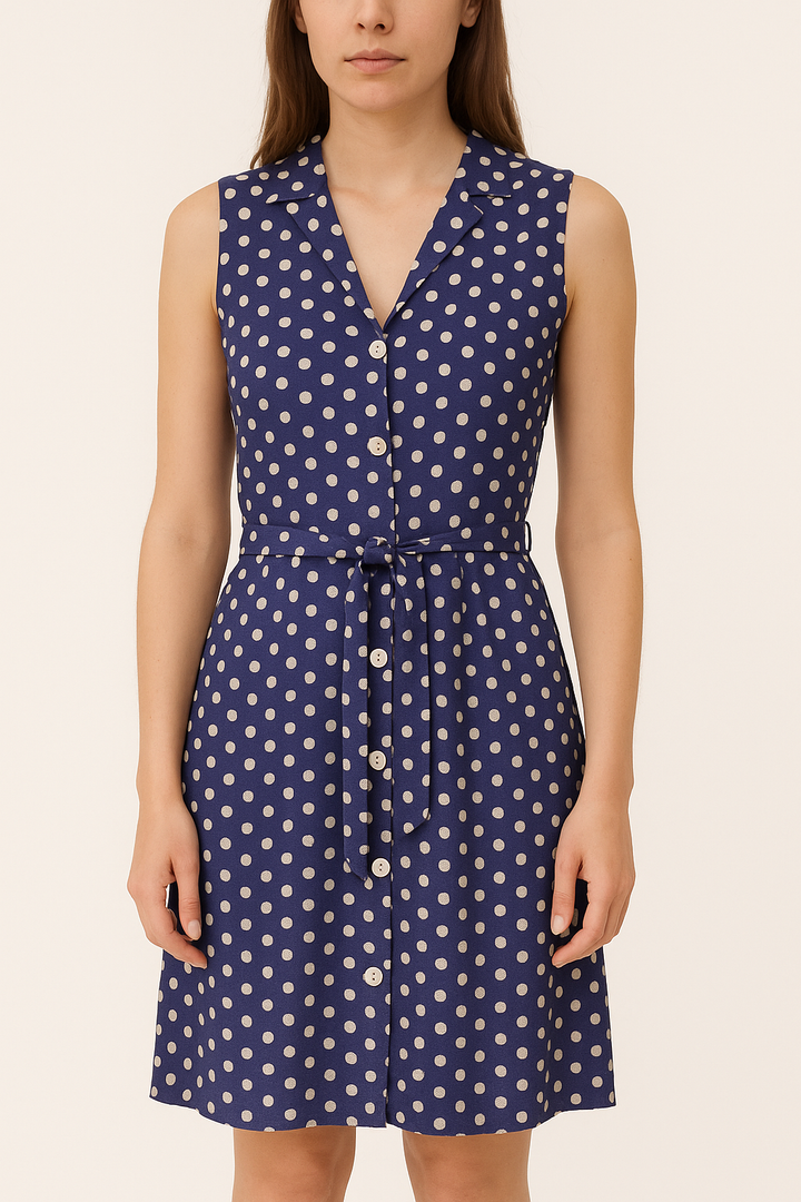 Robe Midi Bleue et Blanche - Taille M/38
