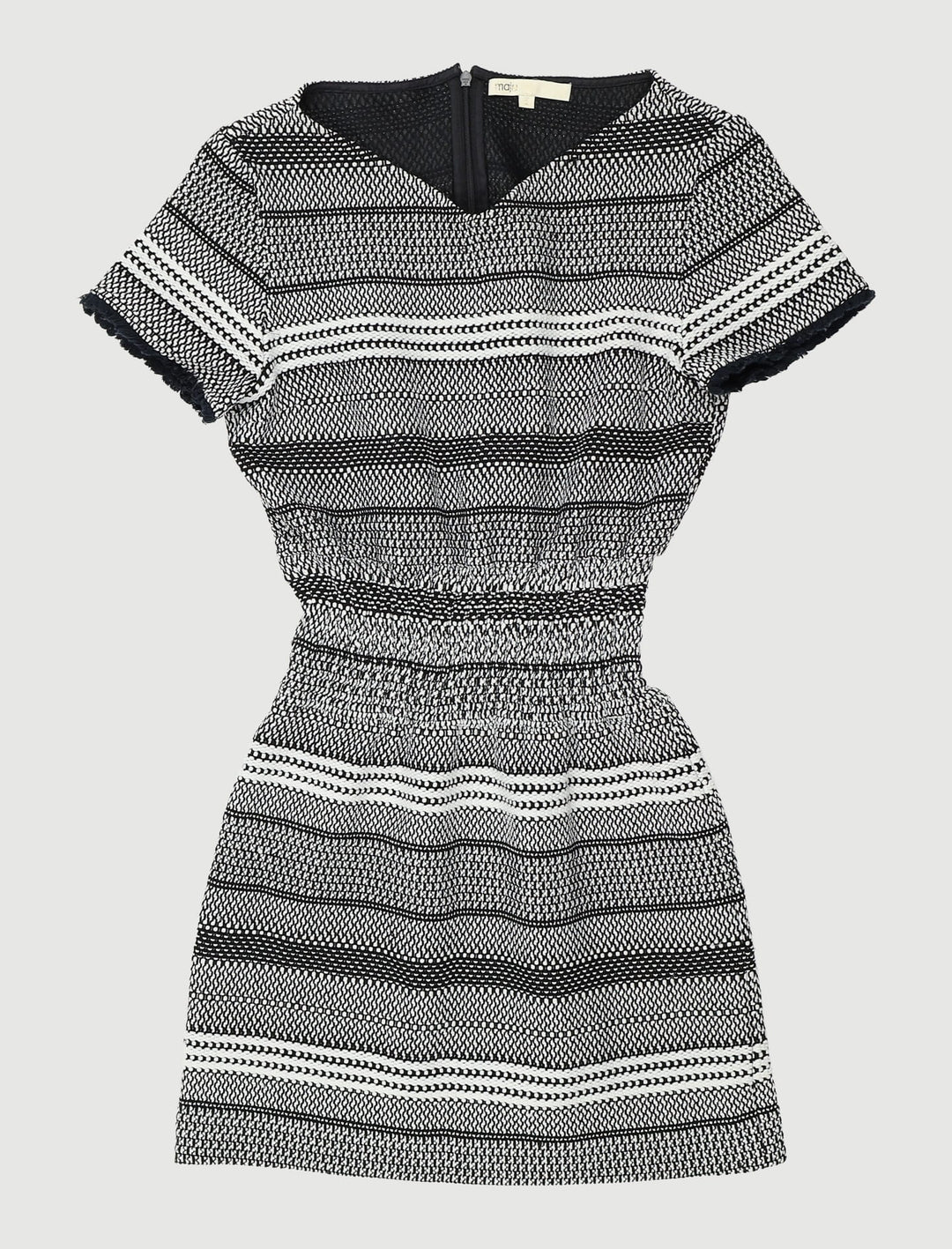 Robe En Maille Bicolore À Smocks - Taille M/38