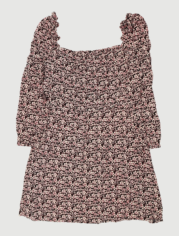 Robe Courte Avec Imprimé Floral - Taille L/40